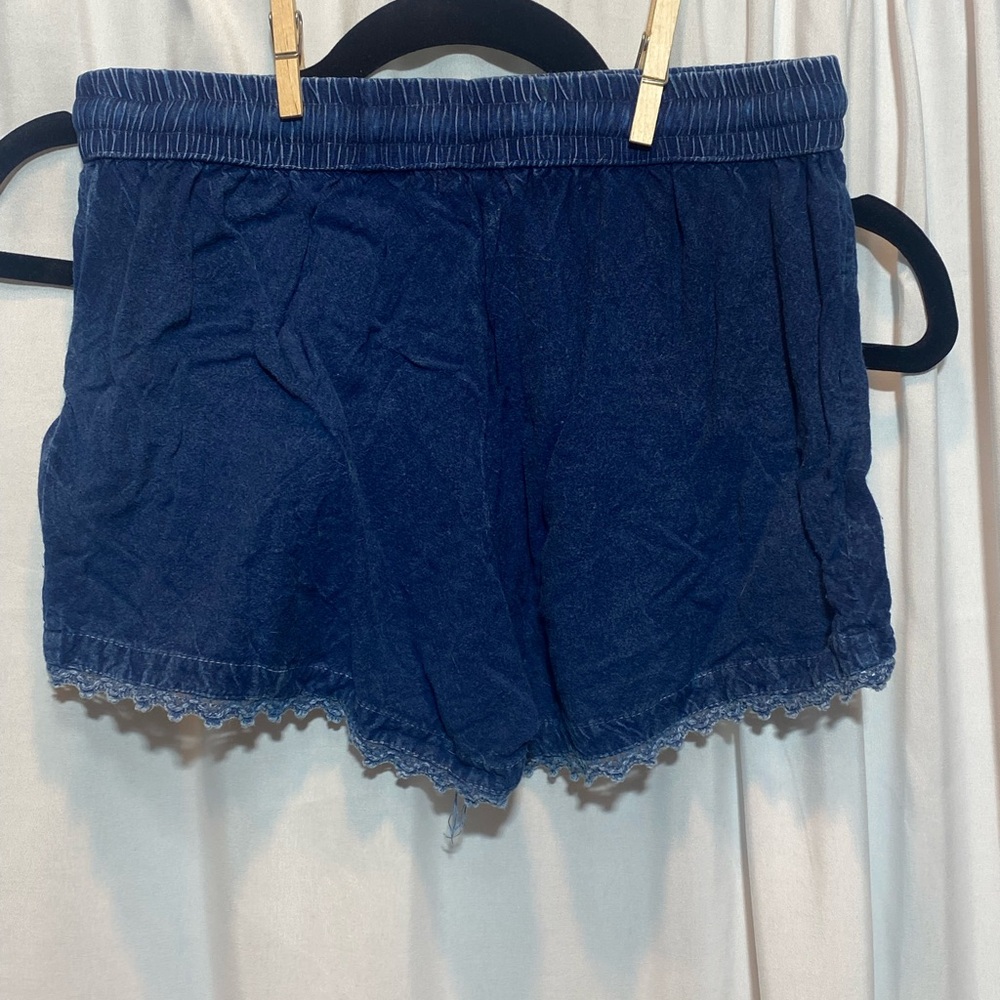 Blue Drawstring Shorts - Picture 4 of 5